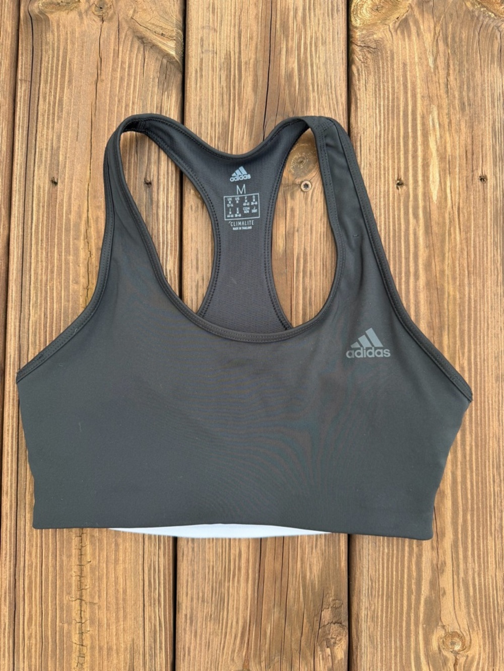 adidas Black Racerback Climalite Sports Bra